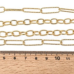 6mm真鍮二重層ミックスチェーンネックレス  ラックめっき  長持ちメッキ  カドミウムフリー＆鉛フリー  18KGP本金メッキ  16.65インチ（42.3cm）&nbsp;NJEW-L013-04G