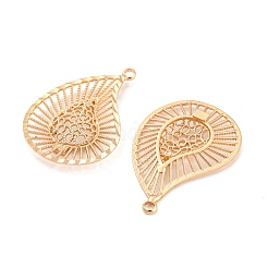 Rack Plating Brass Hollow Pendants&nbsp;KK-P244-06KCG