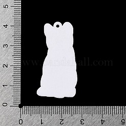 不透明なプリントアクリルパーツ  動物のチャーム  猫の形のチャーム  38.5x19.5x2mm  穴：1.6mm&nbsp;SACR-F018-01A