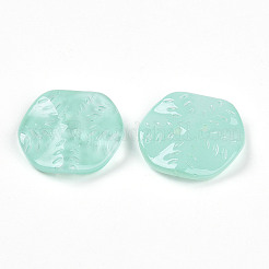 透明ガラスビーズ  葉っぱ  アクアマリン  25.5x5.5mm  穴：1.6mm&nbsp;LS-GLAA-A012-01A