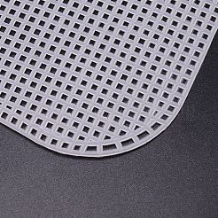 レジンメッシュキャンバスバッグシート  DIYクラフトニットハンドバッグアクセサリー用  ホワイト  50.2x53.5x0.1cm&nbsp;DIY-WH0260-20C