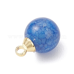 Crackle Glass Round Charms&nbsp;PALLOY-JF04874