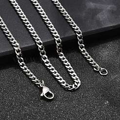 Tarnish Resistant Men's 304 Stainless Steel Curb Chain Necklaces&nbsp;STAS-O037-57P