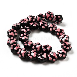 Handmade Printed Porcelain Beads&nbsp;PORC-F005-02B