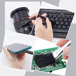 コンピューターキーボードクリーナーキット  6本ナイロン＆プラスチックブラシを含む  および1pcステンレス鋼ビーズピンセット  ブラック&nbsp;TOOL-GF0003-20
