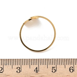 女性用304ステンレススチールカフリング  中空  猫の形  ゴールドカラー  内径：19mm&nbsp;RJEW-F195-02G