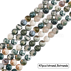 Natural Tree Agate Beads Strands&nbsp;G-OC0001-55