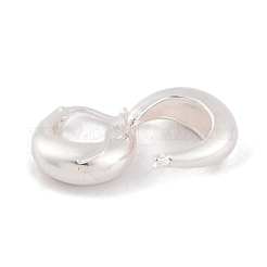925 Sterling Silver Chunky Crescent Moon Hoop Earrings for Women&nbsp;EJEW-P273-01S