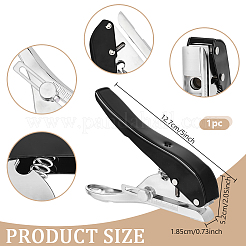 合金製手動穴あけパンチ  プラスチック製のハンドル付き  プラチナ  127x52x18.5mm&nbsp;TOOL-WH0005-55
