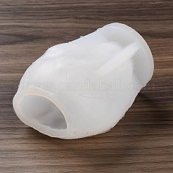 ハロウィーンのゴーストとカボチャの DIY シリコン ディスプレイ 像の型  肖像彫刻樹脂鋳造鋳型  粘土工芸の金型ツール  ホワイト  60x70x63mm&nbsp;SIMO-P007-A03