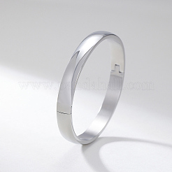 201ステンレススチール製ヒンジ付きバングル（男性・女性用）  ステンレス鋼色  内径：2-1/2インチ（6.5cm）&nbsp;DW5669-1