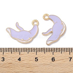 合金エナメルチャーム  ゴールドカラー  動物テーマのチャーム  魚  15.5x20x1mm  穴：2mm&nbsp;ENAM-O001-08R-G