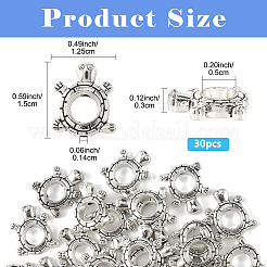 30Pcs Tibetan Style Alloy Bead Frame&nbsp;FIND-YW0008-95