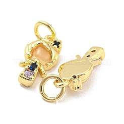 Rack Plating Brass Cubic Zirconia Pendants for Women&nbsp;KK-Q798-01G