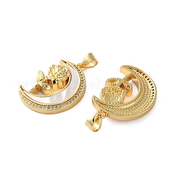 Brass Micro Pave Cubic Zirconia Pendants&nbsp;KK-U070-03A-G