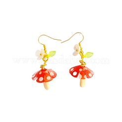 Acrylic Mushroom Dangle Earrings&nbsp;FS-WGCEC1E-01
