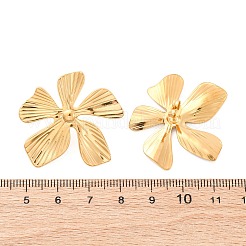女性用304ステンレススチールスタッドピアス  花  ゴールドカラー  30.5x33.5mm&nbsp;EJEW-K306-20G