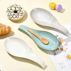 陶器の食器置き  台所用品ホルダー  スプーン用  取鍋  トング  ホワイト  232x98.5x25.5mm  内径：143.5x92mm&nbsp;PR-FZC5170-02