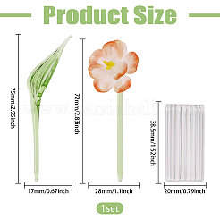 2Pcs Glass Flower Display Decorations&nbsp;AJEW-CO0001-04B