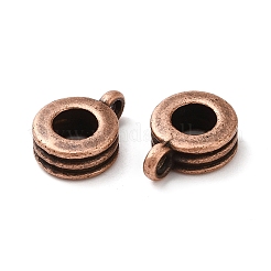 亜鉛合金の欧州ハンガー  カドミウムフリー＆鉛フリー  保釈ビーズ  赤銅鉱  コラム  9x12x4mm  穴：2mm&nbsp;MPDL-H119-R