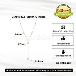 925 Sterling Silver & Rice Natural Freshwater Pearl Pendant Y Necklaces for Women&nbsp;SE-CBA9BBC-16G