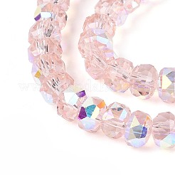 Electroplate Transparent Glass Beads Strands&nbsp;EGLA-N022-05B-C04