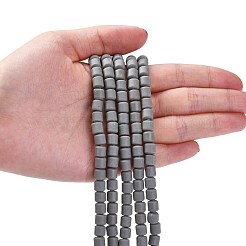 手作り樹脂粘土ビーズ連売り  コラム  グレー  6.5x6mm  穴：1.2mm  約61個/連  15.75インチ（40cm）&nbsp;X-CLAY-ZX006-01-187