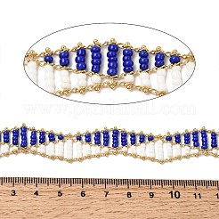 Handmade Glass Seed Beaded Chains&nbsp;CHC-K017-01G-01