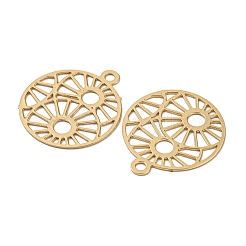 Brass Etched Metal Embellishments Connecotr Charms&nbsp;KKC-D001-11KCG