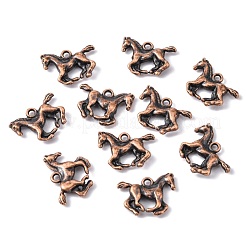 合金のチベット風チャーム  カドミウムフリー＆ニッケルフリー＆鉛フリー  馬  赤銅鉱  14x19x3mm  穴：2mm  約640個/1000g&nbsp;TIBEP-T002-07R-NR