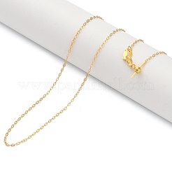 925 Sterling Silver Cable Chain Adjustable Slider Necklaces for Women&nbsp;NJEW-U030-01G-01