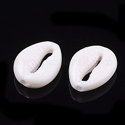 不透明なアクリルビーズ  カウリシェル  貝殻色  17.5x13.5x5.5mm  穴：2mm  約700個/500g&nbsp;SACR-T346-10