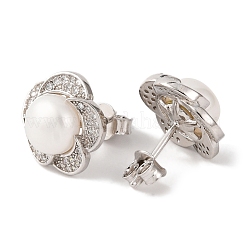 925 Sterling Silver Flower Stud Earrings&nbsp;EJEW-C115-10P