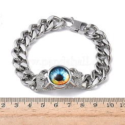 Eye 201/304 Stainless Steel Link Bracelets&nbsp;BJEW-F522-02P-03