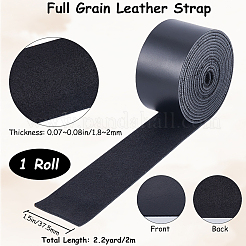 2M Flat AB Grade Cowhide Leather Cord&nbsp;AJEW-WH0479-73A-03