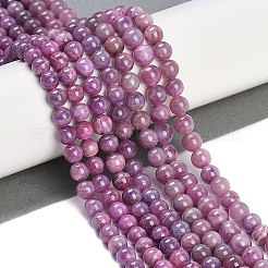 Natural Gemstone Ruby Round Beads Strands&nbsp;G-O017-6mm-06-01
