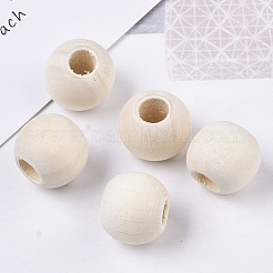Unfinished Natural Wood European Beads&nbsp;X-WOOD-Q041-04D