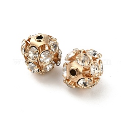 10mm Brass Rhinestone Beads&nbsp;X1-KK-S519-01C-01G