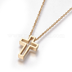 304 Stainless Steel Pendant Necklaces&nbsp;NJEW-F264-05G