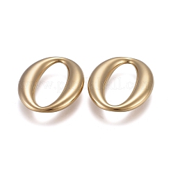 304ステンレススチールリンクリング  オーバル  ゴールドカラー  31x23.5x4.5mm  内径：10x26mm&nbsp;STAS-F247-02-G