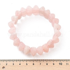 Bicone Natural Rose Quartz Beads Stretch Bracelets for Women&nbsp;BJEW-C097-05C