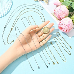 10Pcs 304 Stainless Steel Cable Chain Necklaces&nbsp;NJEW-YW0001-25G