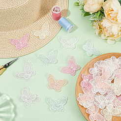 36Pcs 6 Colors Polyester Butterfly Lace Appliques&nbsp;DIY-FG0005-69