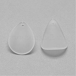 透明なアクリルパーツ  艶消し  花びら  透明  20.5x14.5x1.5mm  穴：1.5mm  約1000個/500g&nbsp;FACR-S027-SB518