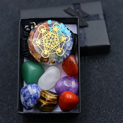 Natural Mixed Healing Stones Set for Meditation Reiki&nbsp;PW-WG52507-01