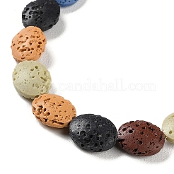 Natural Lava Rock Dyed Beads Strands&nbsp;G-H311-01-05