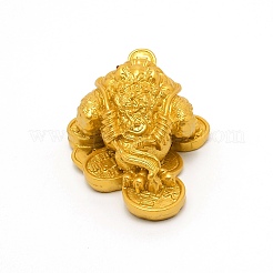 Resin Toad and Copper Coin Ornaments&nbsp;LS-DJEW-WH0016-02