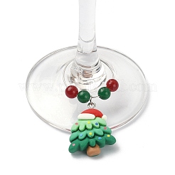 Christmas Resin Wine Glass Charms&nbsp;AJEW-JO00193
