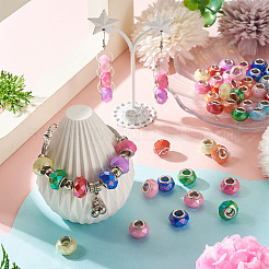 50Pcs Opaque Acrylic European Beads&nbsp;GPDL-TAD0001-01