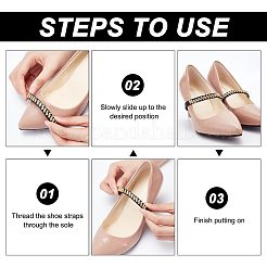 4 Pairs 4 Colors Anti-Loose Shoe Laces for High-Heeled Shoes&nbsp;DIY-CP0008-56
